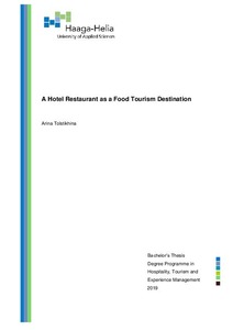 food tourism thesis